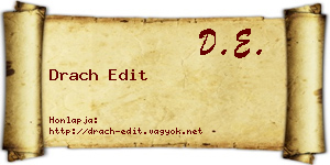 Drach Edit névjegykártya